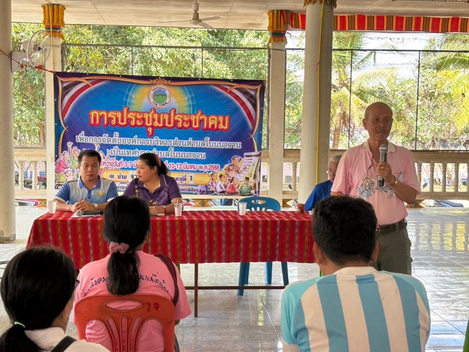 โครงการ ประชุมประชาคมเพื่อการจัดตั้งองค์การบริหารส่วนตำบลโนนนาจาน เป็นเทศบาลตำบลโนนนาจาน   บ้านจาน หมู่ที่ 1